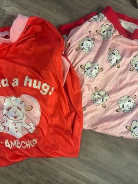 Red & Pink Pet Pajama Set for Dogs